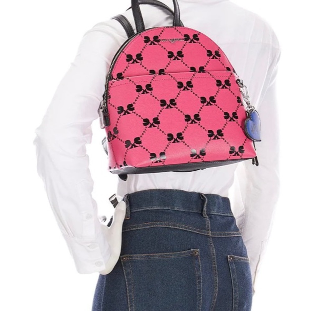 KARL LAGERFELD PARIS • Maybelle Logo Backpack • Black/Bloom • NWT